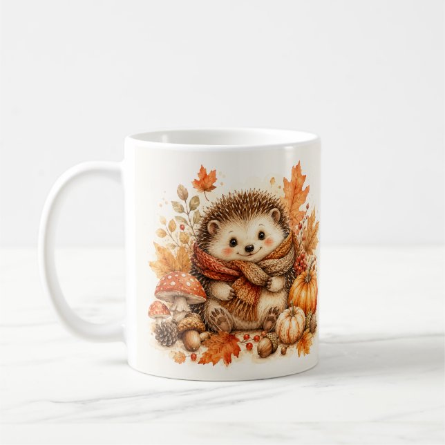 mysig höstdiggervattenkonst med igelkott kaffemugg (Vänster)