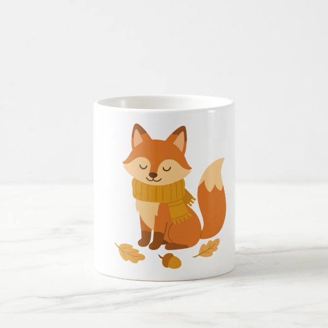  mysig höstig räv-mugg kaffemugg (Center)