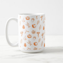mysig höstmönster kaffemugg