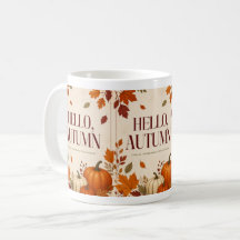 mysig höstmugg | Hej höstpumpa & blad Kaffe