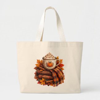 mysig höstpumpkinlatte bokdesign jumbo tygkasse