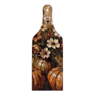 mysig höstskörd med pumpor och blommor