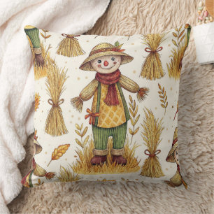  mysig höstskörds-scarecrow-mönster (3) kudde