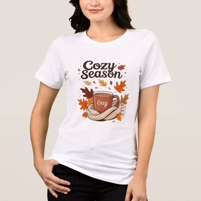  mysig höststämning kaffe t shirt (Framsida)