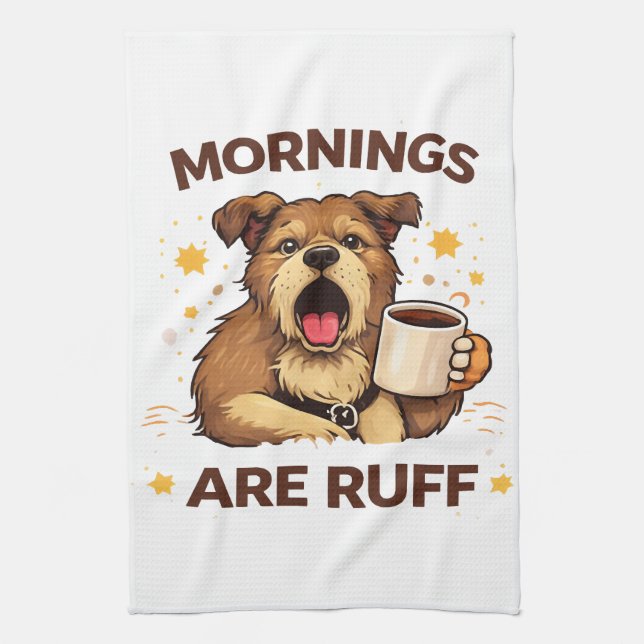 mysig hundillustration kökshandduk (Vertikal)