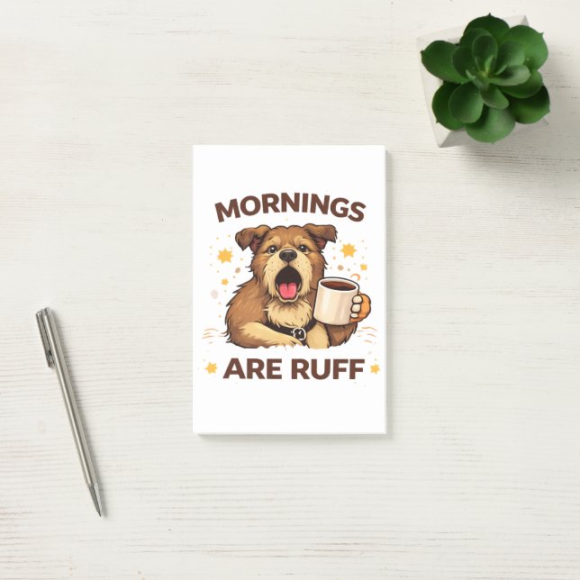 mysig hundillustration post-it block (Kontor)