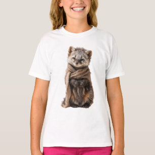mysig inrullad schal ferret barn t shirt