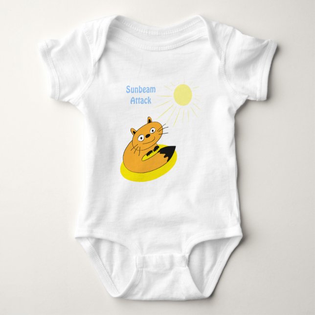  Mysig Introvert Katt Solstråle Humor Illustration T-shirt (Framsida)