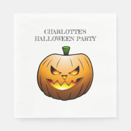  Mysig Jack o'lantern Halloween-pumpa Pappersservett
