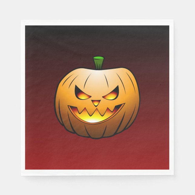  mysig Jack o'lantern Halloween-pumpa Pappersservett (Framsidan)