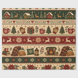 mysig jul Fair Isle tröja mönster Presentpapper