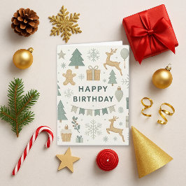 mysig jul födelsedagsdesign kort