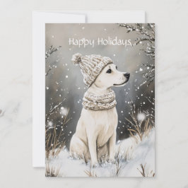  Mysig jul för hund Julkort
