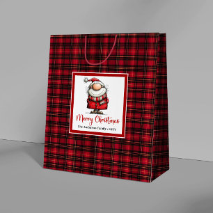 mysig jul funny tomte serietecknad presentpåse ko