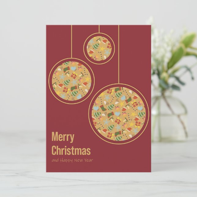  mysig jul & gott nytt år-kort julkort (Stående Fram)