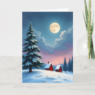 mysig jul vintriga måne kort