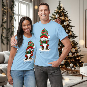 Mysig julgnom röd grön vinter sötnos T Shirt