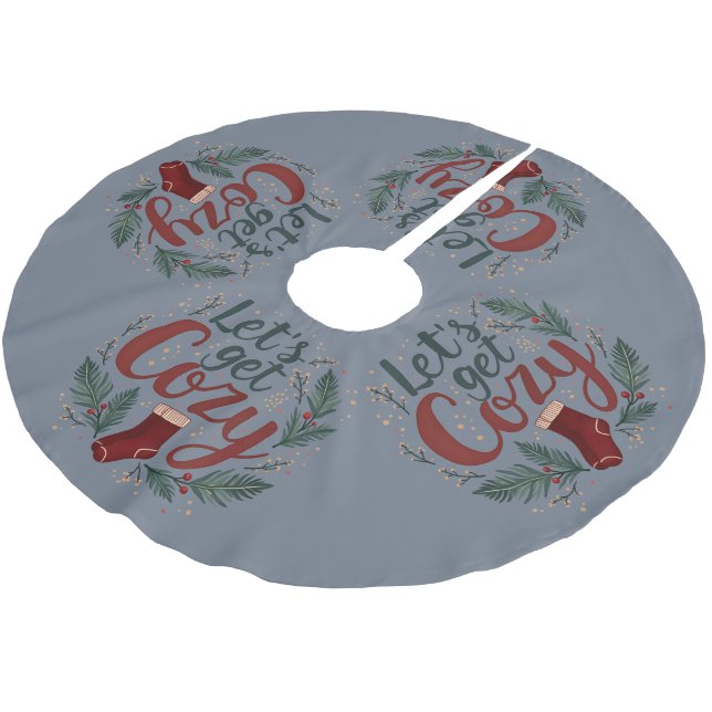  mysig julgran berry bokstäver julgransmatta borstad polyester (Vinklad)