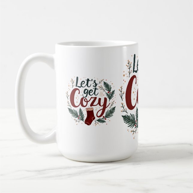  mysig julgran berry bokstäver kaffemugg (Vänster)