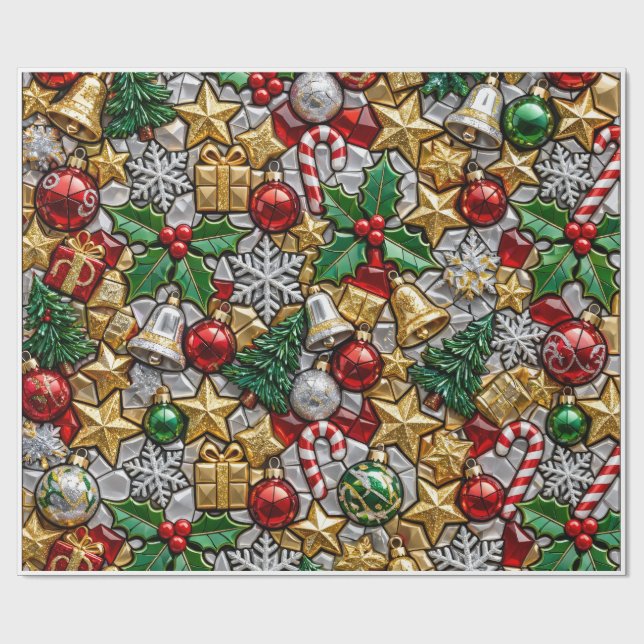  mysig julgransmosaik med hett kakao presentpapper (Platt)