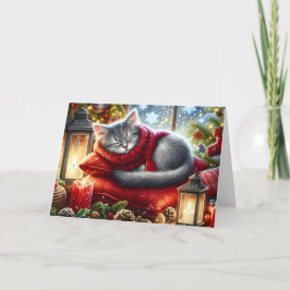 mysig julkatt helgkort