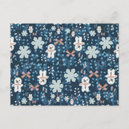 mysig julkudde med fantasifull design vykort