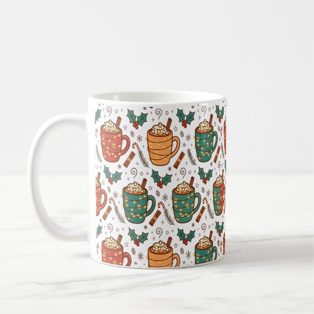  mysig julmönster för kaffemuggar (Vänster)