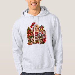 mysig julmorgon – varm golden retriever hoodie