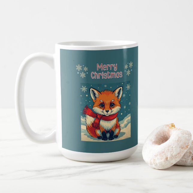  mysig julmugg med räv kaffemugg (Med munk)
