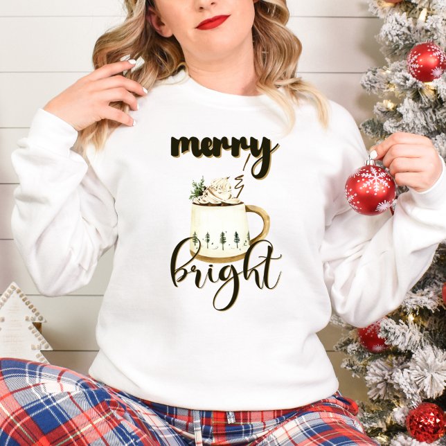 mysig julmuggdesign med julgranar t shirt (Skapare uppladdad)