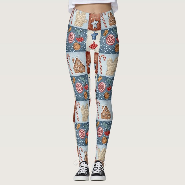  mysig julpatchwork jul  leggings (Framsida)