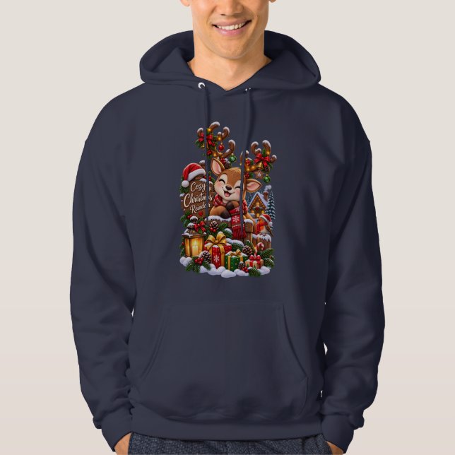  mysig julren – Magisk snöig vinter  Hoodie (Framsida)