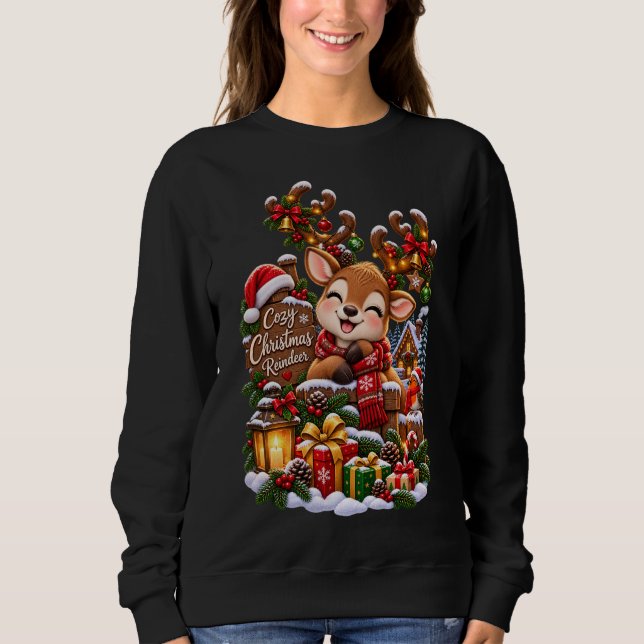  mysig julren – Nostalgisk vinterskog  T Shirt (Framsida)
