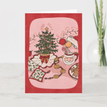 mysig julscen vattenfärgshögtidskort