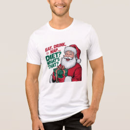 mysig jultröja för att äta, dricka och sova, Sant T Shirt