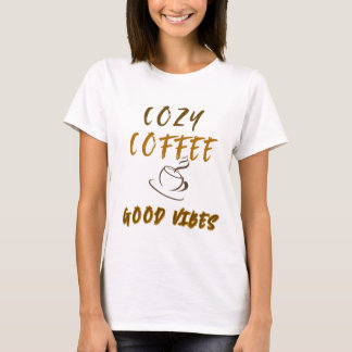 mysig kaffet-shirt med bra stämning t shirt