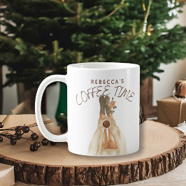 mysig kaffetid strumpor vattenfärg högtid kaffemugg