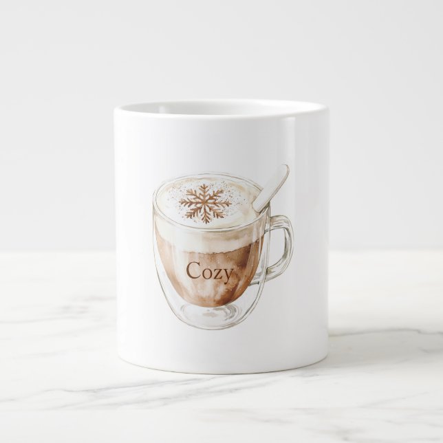 mysig kakao snöflinga jumbo mugg (Framsidan)