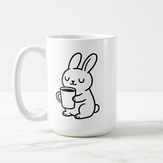  mysig kanin kaffedoodle kaffemugg (Vänster)