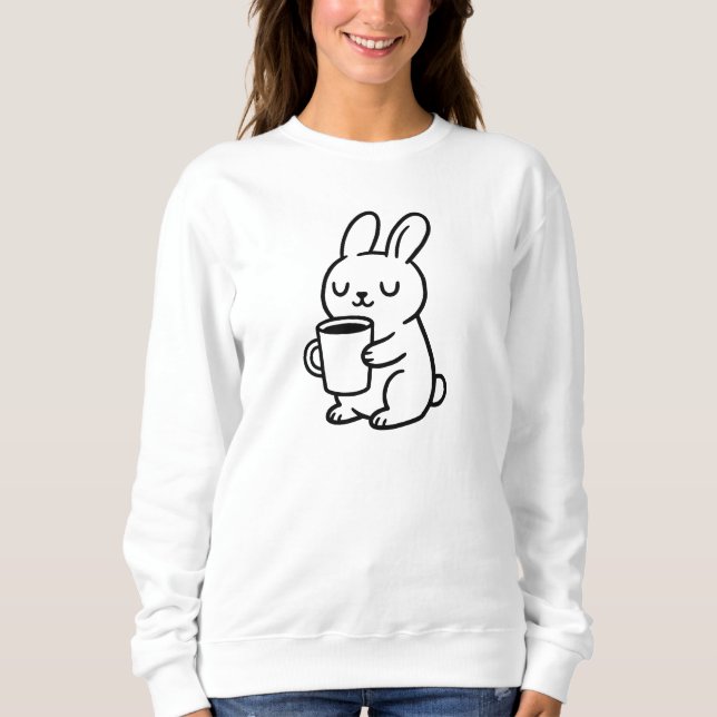  mysig kanin kaffedoodle t shirt (Framsida)