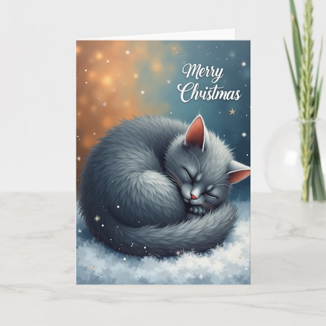  mysig katt julkort kort (Framsida)