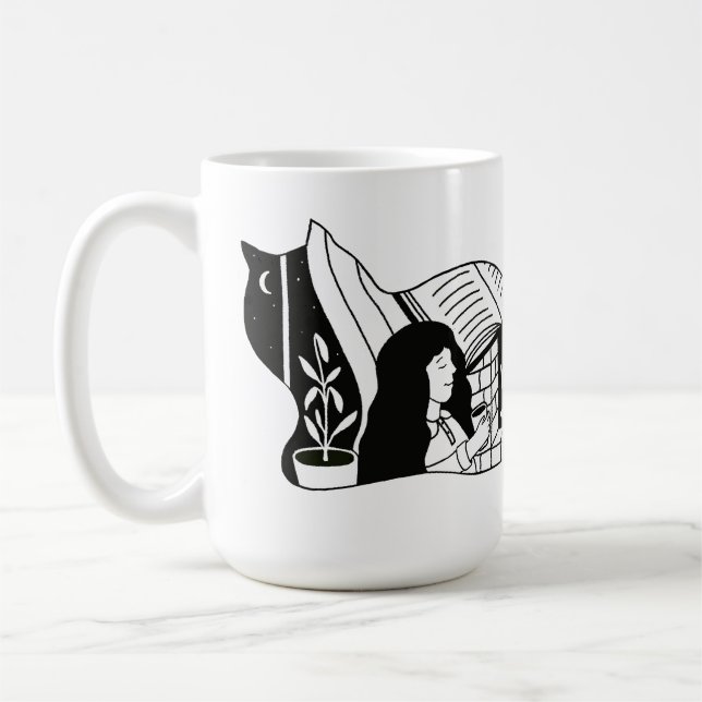  Mysig katt Kaffemugg (Vänster)