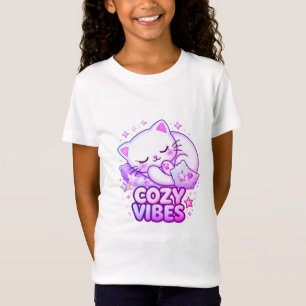 mysig katt-klistermärke Söt sovande katt T Shirt