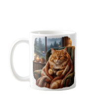  mysig kattillustration med kaffe