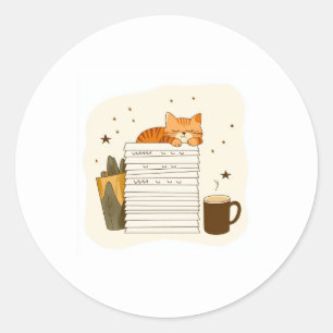  mysig kattläsningsdekal runt klistermärke
