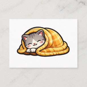 Mysig kattunge i filt Söt Kawaii katt företag