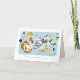Mysig kattvalentin Kort