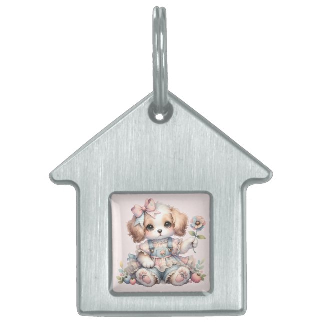 mysig Kawaii Stugcore Gårdskärna Valpstil ID-bricka Husdjur (Framsidan)