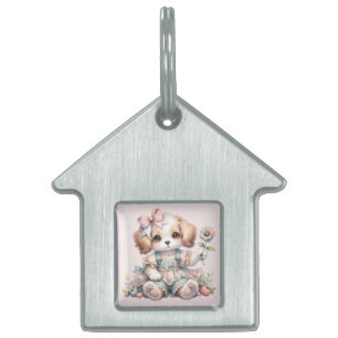 mysig Kawaii Stugcore Lantgårdskärna Valpstil ID-bricka Husdjur