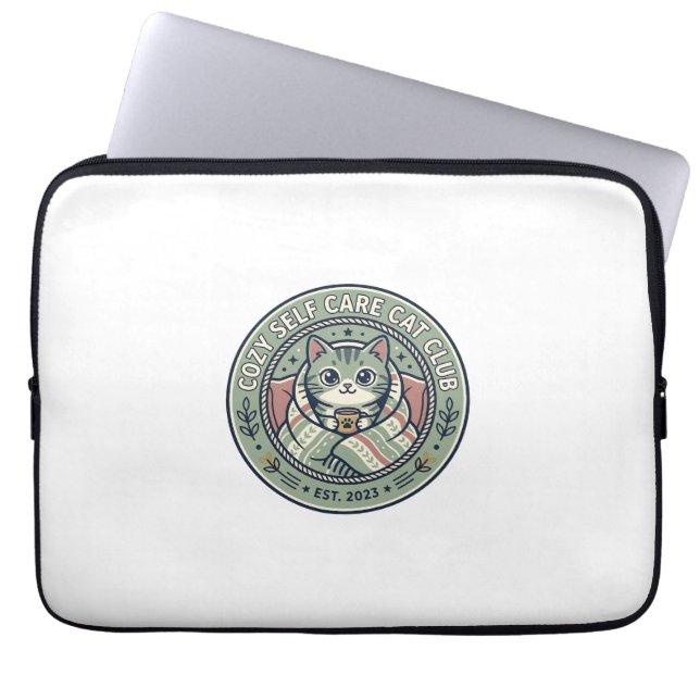  mysig Ko-vård Katt Katt Grafisk Tee Konst - mysig Laptop Fodral (Framsidan)
